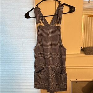 Checkered XS/S Overall Dress 15 In PTP